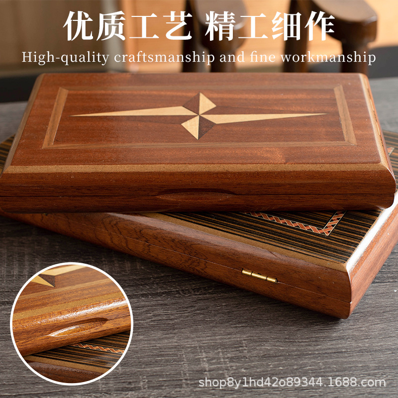 Board Game Zenith - Backgammon aus Massivholz, gefertigt aus mittel-