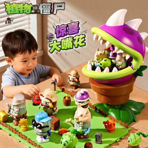 Board Game Zombie - Plants Vs Zombies Überraschungs-Blindbag Zusammengebautes Bauspielzeug