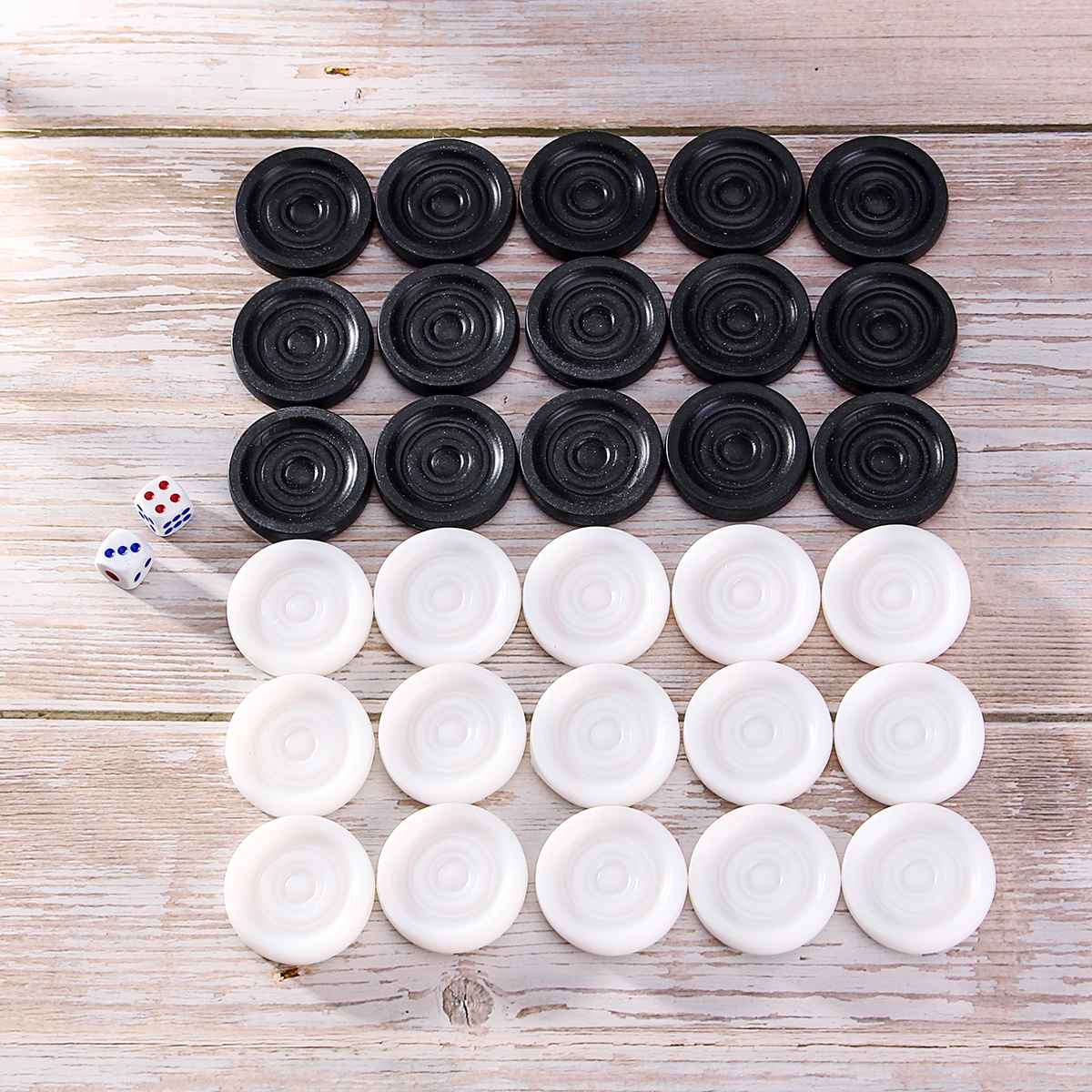 Board Game Zenith - 32-teiliges Backgammon-Schachfiguren für Kinder, die Kunststoff-Schachfiguren,