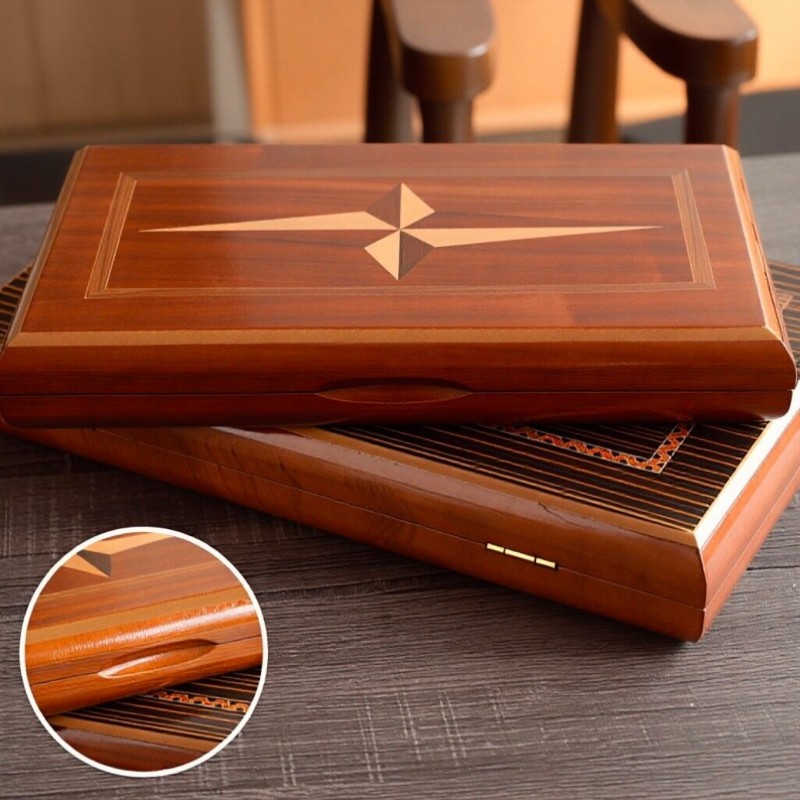 Board Game Zenith - Massivholz-Backgammon 11-19 Zoll Luxuriöses Professionelles Schachspiel