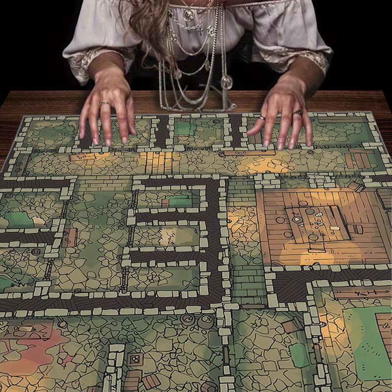 Board Game Hotel - 1 Stück Dungeon Maze Game Tischdecke