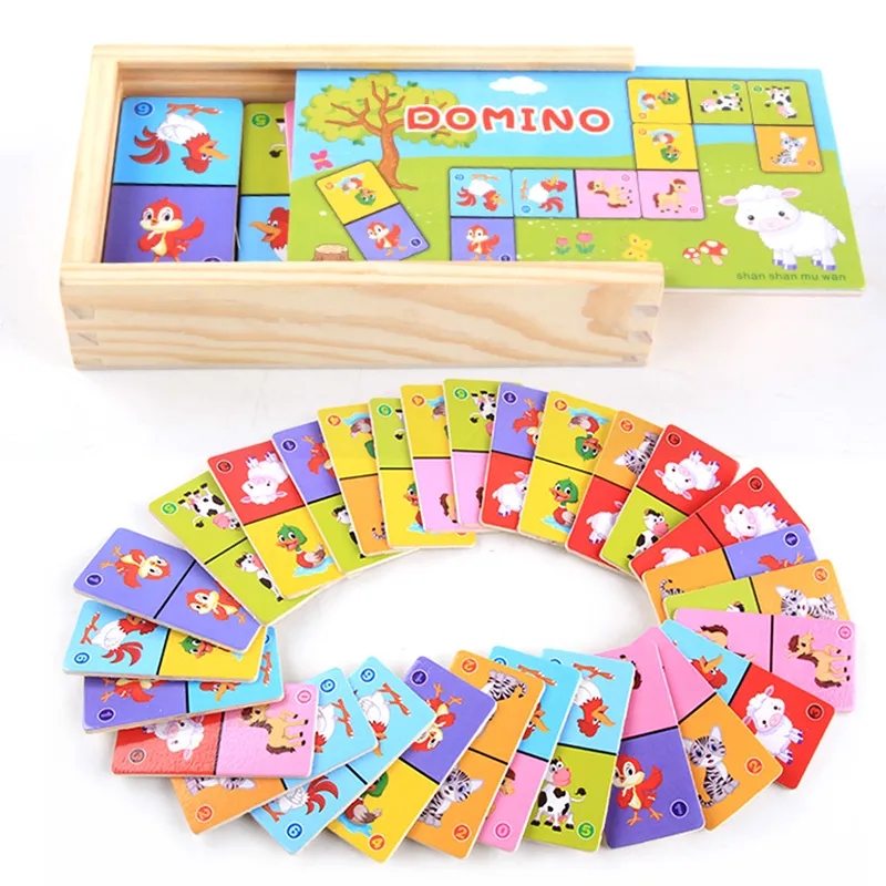 Board Game Monopoli - Kinder Kognitive Tier Solitaire Dominosteine Puzzle