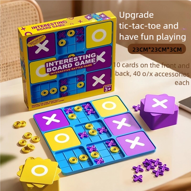 Board Game Live - Ein Neun-Quadrat-Xo-Tic-Tac-Toe-Brettspiel, geeignet für Jungen und