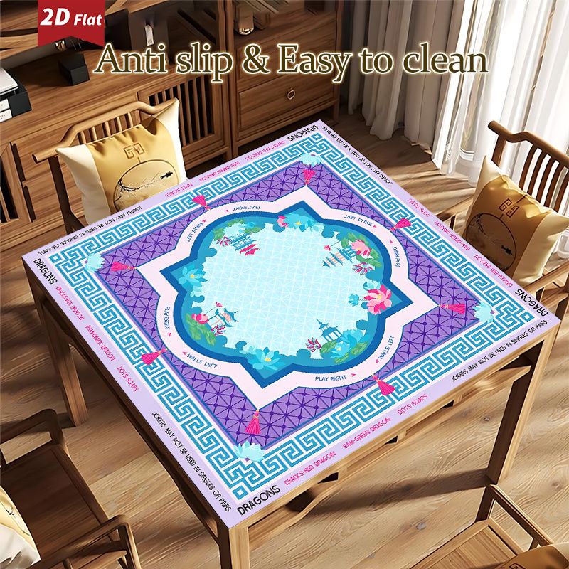 Board Game Hotel - VIKAMA Lotus Pavilion American Mahjong Tischmatte,