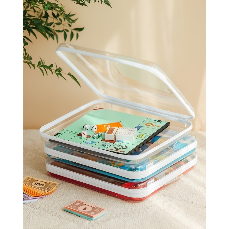 Board Game Box - 1 Stück Große Transparente Hartschalen-Aufbewahrungsbox mit