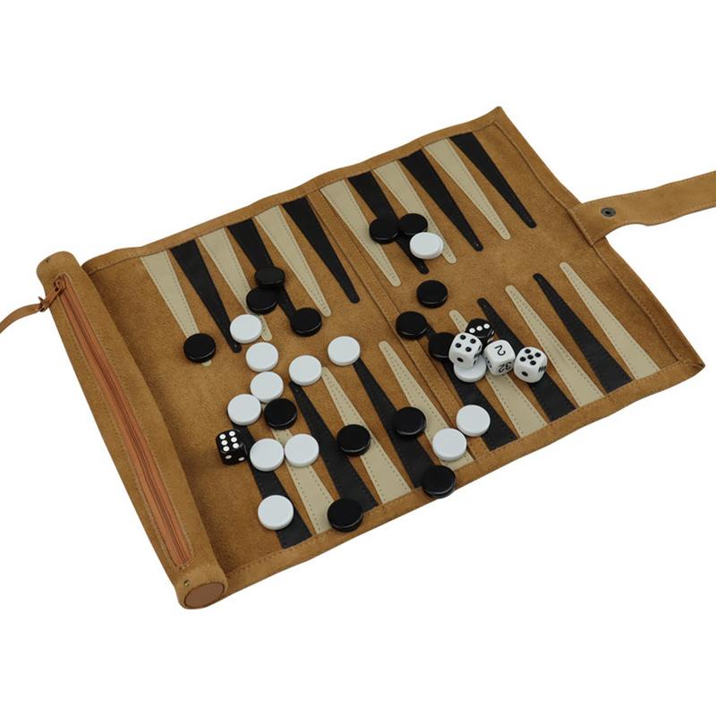 Board Game Zenith - Backgammon-Spiel in Reisegröße, tragbares Reisestrategie-Backgammon-Spielset, Backgammon-Kleinspielset,
