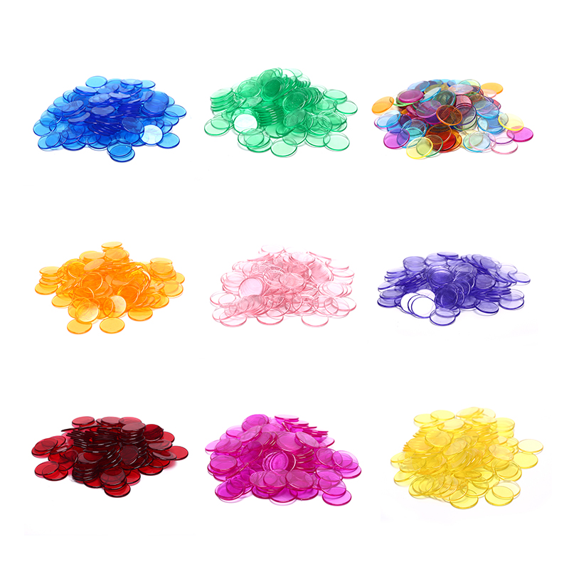 Board Game Hegemony - 100 Stück weiße 19mm Plastik-Pokerchips für