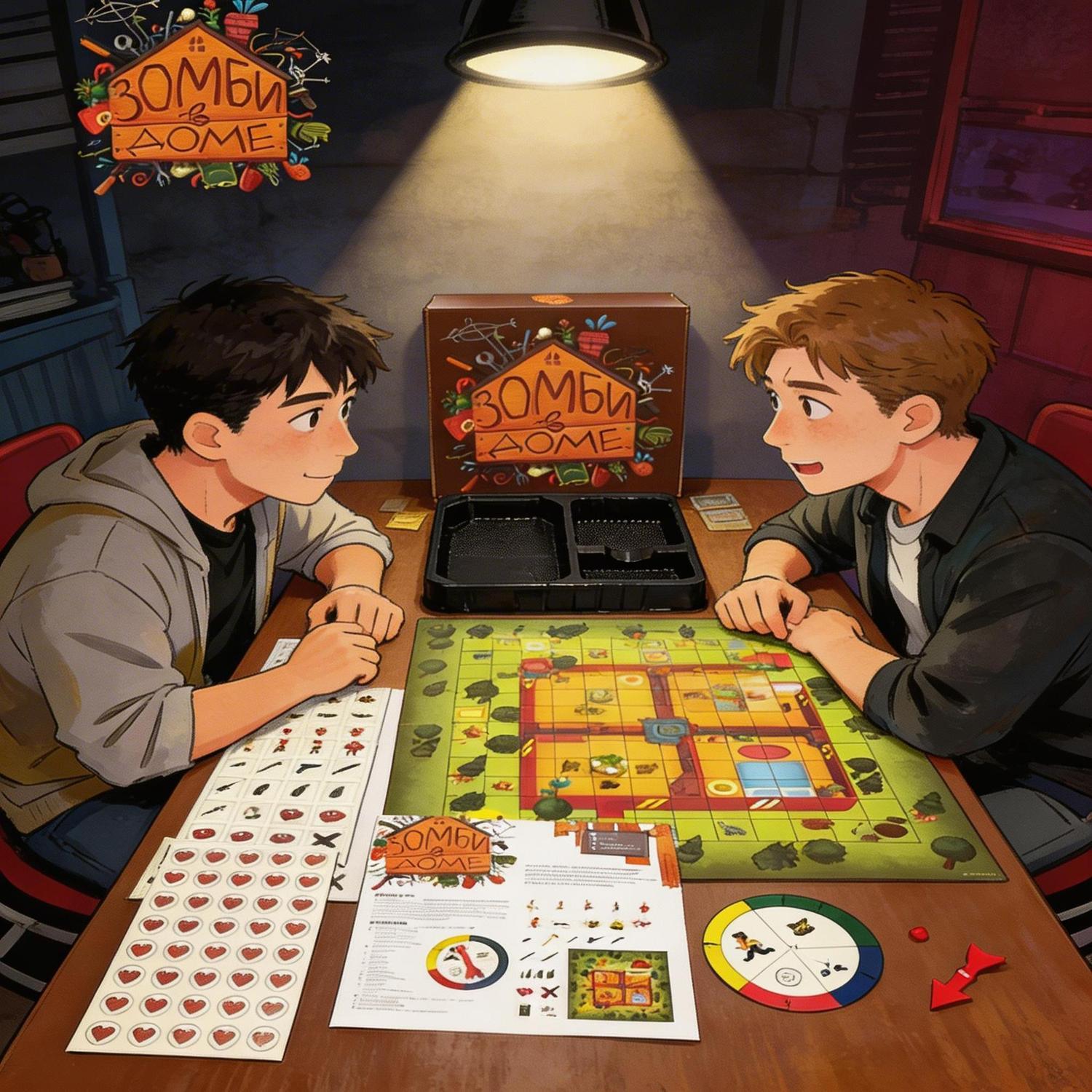 Board Game Zombie - Russische Version des Zombie-Survival-Brettspiels, semi-kooperatives Partyspiel,