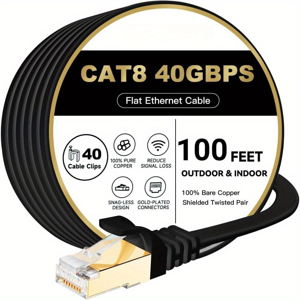 Board Game Geek - Cat8 Ethernet-Kabel, Flaches Design, Internet-Verbindungskabel, 40