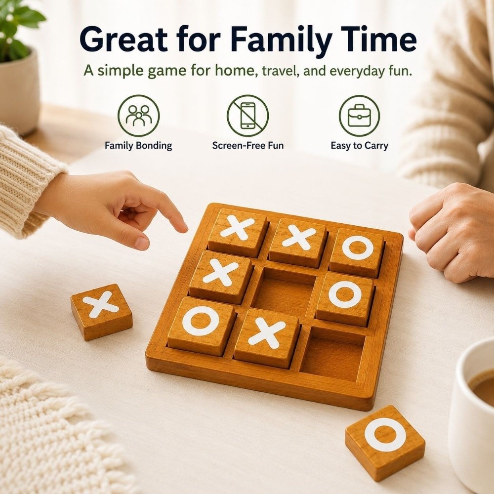 Tragbares Holz-Tic-Tac-Toe, ha – Board Game For 5 Players Bewertung und Preis