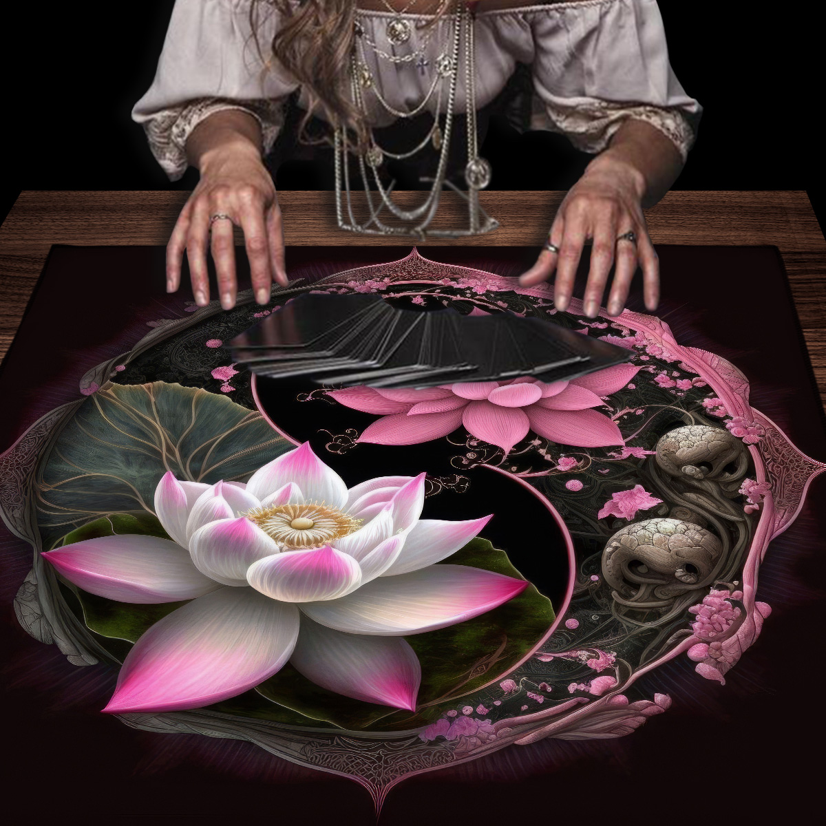 Rosa Lotus Tuch Tisch Tarot Al – Board Game Hotel Bewertung und Preis