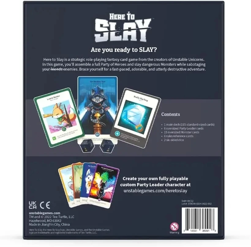 Here to Slay Base Game von Tee – Board Game Here To Slay Bewertung und Preis