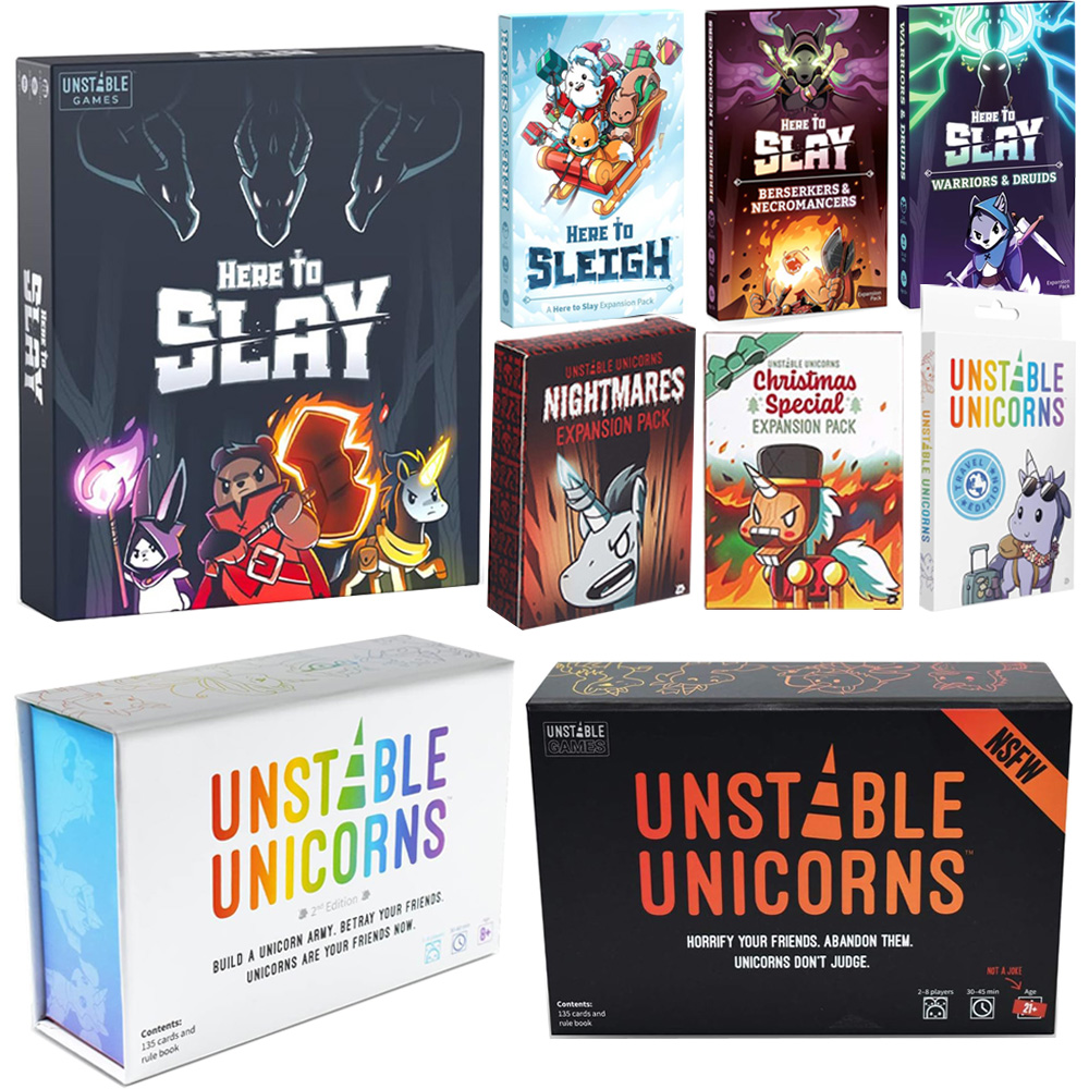 Einhorn hier zu töten, um hier – Board Game Here To Slay Bewertung und Preis